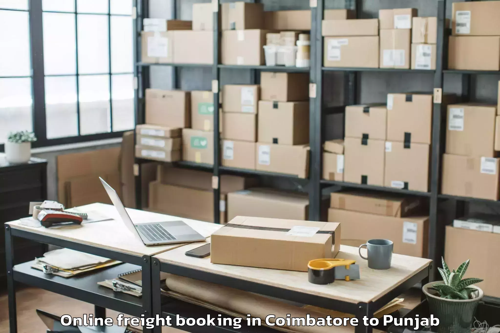 Top Coimbatore to Phagwara Online Freight Booking Available